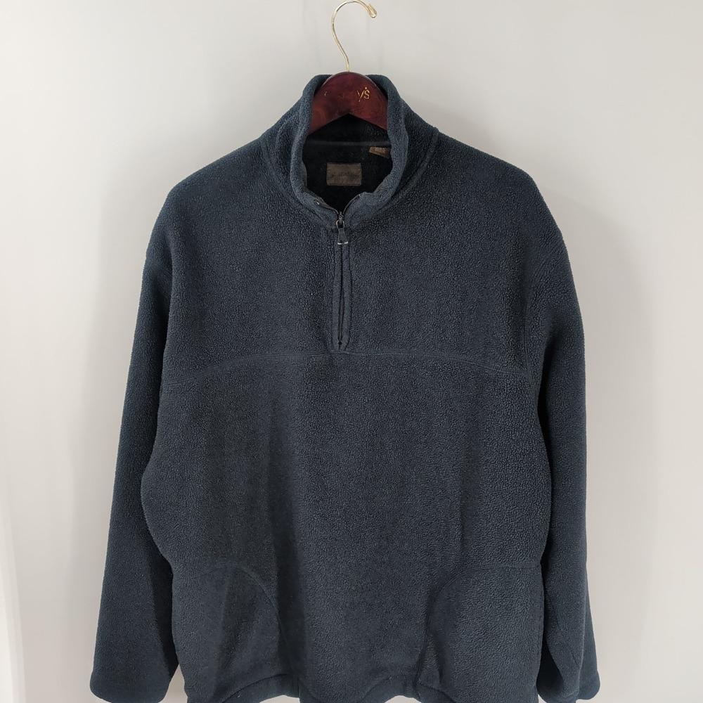 St. John's Bay Classic Winterwear Sherpa Fleece‎ 1/4 Zip Pullover Sweater Gray L
